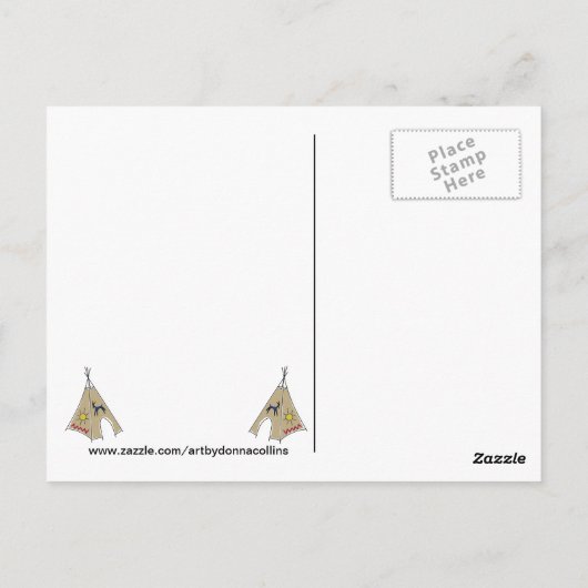 Briefkaart van het Indische Man (Achterkant)