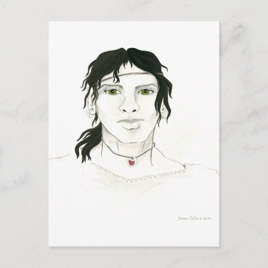 Briefkaart van het Indische Man (Voorkant)