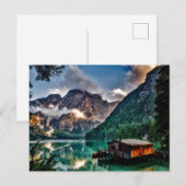 Briefkaart van het Italiaanse meer (Voorkant / Achterkant)