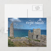 Briefkaart van het kasteel van de Maagdeneilanden (Voorkant / Achterkant)