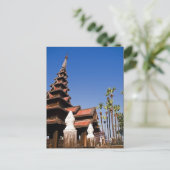 Briefkaart van het klooster Bagaya Kyaung (Staand voorkant)
