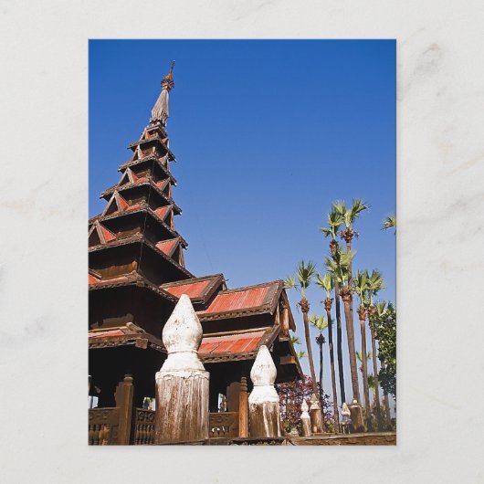 Briefkaart van het klooster Bagaya Kyaung (Voorkant)