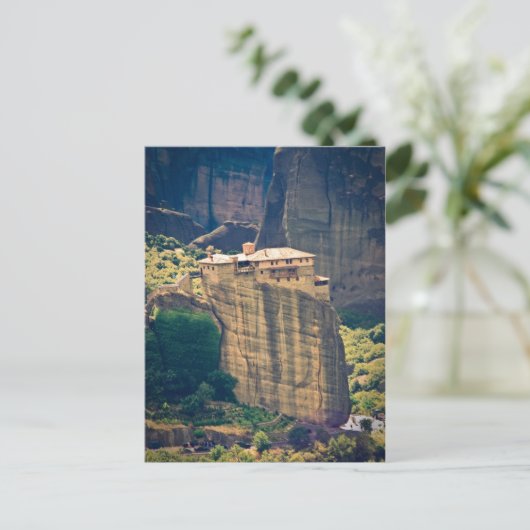 Briefkaart van het klooster Meteora (Staand voorkant)