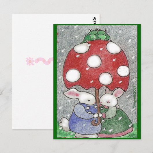 Briefkaart van het konijnenhuis (Voorkant / Achterkant)