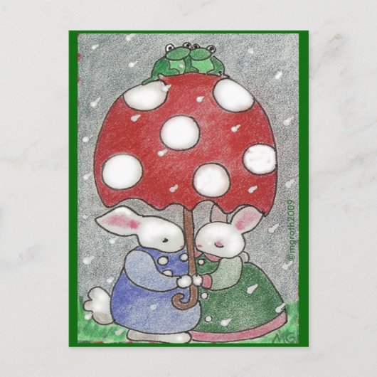 Briefkaart van het konijnenhuis (Voorkant)