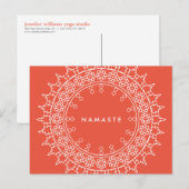 Briefkaart van het Koraal van de Yoga van Mandala (Voorkant / Achterkant)