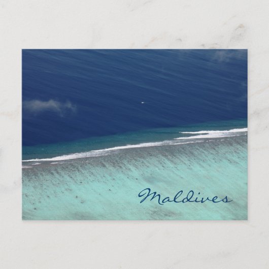 Briefkaart van het koraalrif van de Malediven (Voorkant)