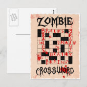 Briefkaart van het kruiswoord Zombie (Voorkant / Achterkant)