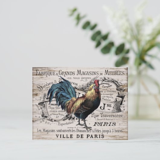  briefkaart van het land van Parijs (Staand voorkant)