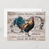  briefkaart van het land van Parijs (Voorkant / Achterkant)