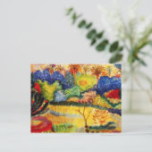 Briefkaart van het landschap Gauguin Tahitian (Staand voorkant)