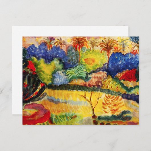 Briefkaart van het landschap Gauguin Tahitian (Voorkant / Achterkant)