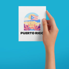 Briefkaart van het landschap Puerto Rico