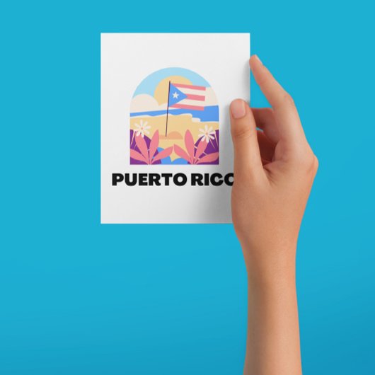 Briefkaart van het landschap Puerto Rico