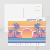 Briefkaart van het leven op Hawaiian Island (Voorkant / Achterkant)