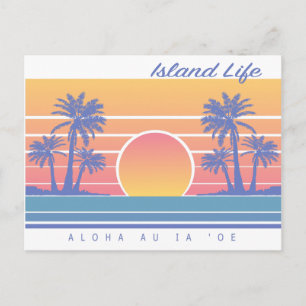Briefkaart van het leven op Hawaiian Island