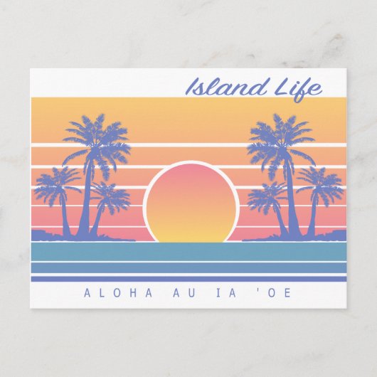 Briefkaart van het leven op Hawaiian Island (Voorkant)