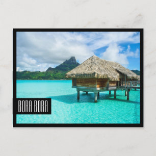 Briefkaart van het lijst van het zwarte Bora Bora