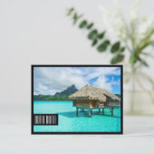 Briefkaart van het lijst van het zwarte Bora Bora (Staand voorkant)