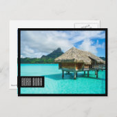 Briefkaart van het lijst van het zwarte Bora Bora (Voorkant / Achterkant)