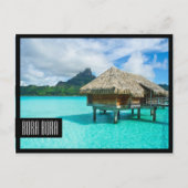 Briefkaart van het lijst van het zwarte Bora Bora (Voorkant)