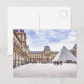 Briefkaart van het Louvre-museum van Parijs (Voorkant / Achterkant)