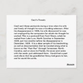 Briefkaart van het Lure Travels van Cecil (Achterkant)