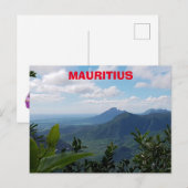 Briefkaart van het Mauritiaanse berglandschap (Voorkant / Achterkant)