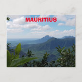 Briefkaart van het Mauritiaanse berglandschap (Voorkant)