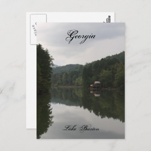Briefkaart van het meer Burton (Voorkant / Achterkant)