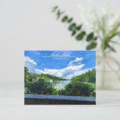 Briefkaart van het meer Lure North Carolina (Staand voorkant)