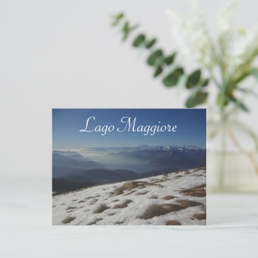 Briefkaart van het meer Maggiore (Staand voorkant)