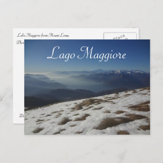 Briefkaart van het meer Maggiore (Voorkant / Achterkant)