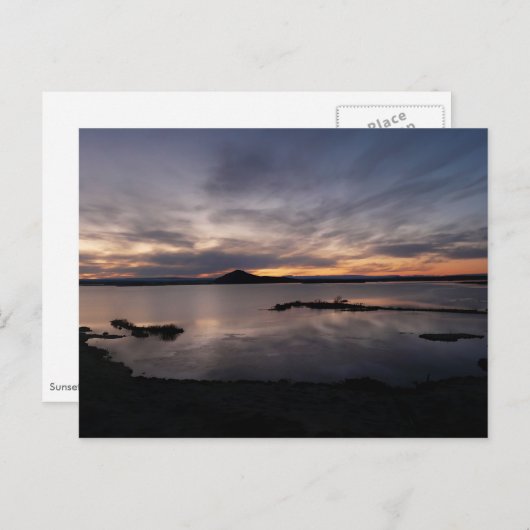 Briefkaart van het meer Myvatn (Voorkant / Achterkant)