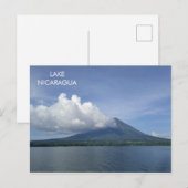 Briefkaart van het meer Nicaragua (Voorkant / Achterkant)
