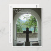 Briefkaart van het meer van Bled, Slovenië (Voorkant / Achterkant)