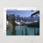 Briefkaart van het meer van Moraine (Voorkant / Achterkant)