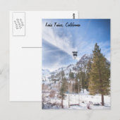 Briefkaart van het meer van Tahoe (Voorkant / Achterkant)