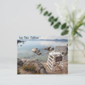 Briefkaart van het meer van Tahoe (Staand voorkant)