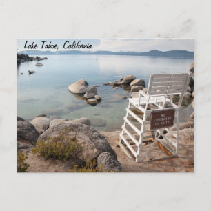 Briefkaart van het meer van Tahoe