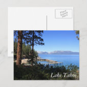 Briefkaart van het meer van Tahoe (Voorkant / Achterkant)