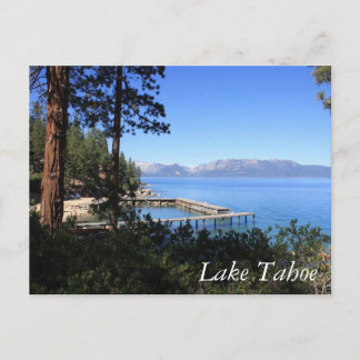 Briefkaart van het meer van Tahoe
