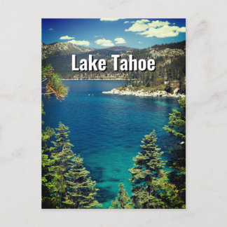 Briefkaart van het meer van Tahoe