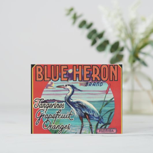 briefkaart van het merk blue heron (Staand voorkant)