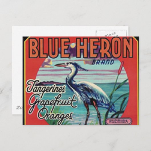 briefkaart van het merk blue heron (Voorkant / Achterkant)