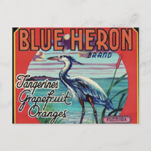briefkaart van het merk blue heron (Voorkant)