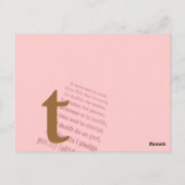 Briefkaart van het moderne monogram van het huweli (Achterkant)