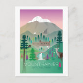 Briefkaart van het Nationaal Park Mount Rainier (Voorkant)