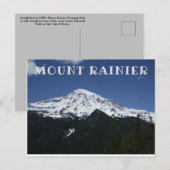Briefkaart van het Nationaal Park Mount Rainier (Voorkant / Achterkant)