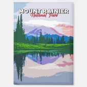  Briefkaart van het nationaal park Mount Rainier Magneet (Voorkant)